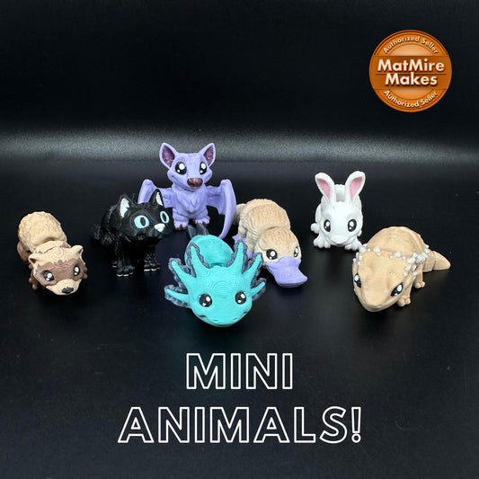 3D Printed Mini Articulated Animals